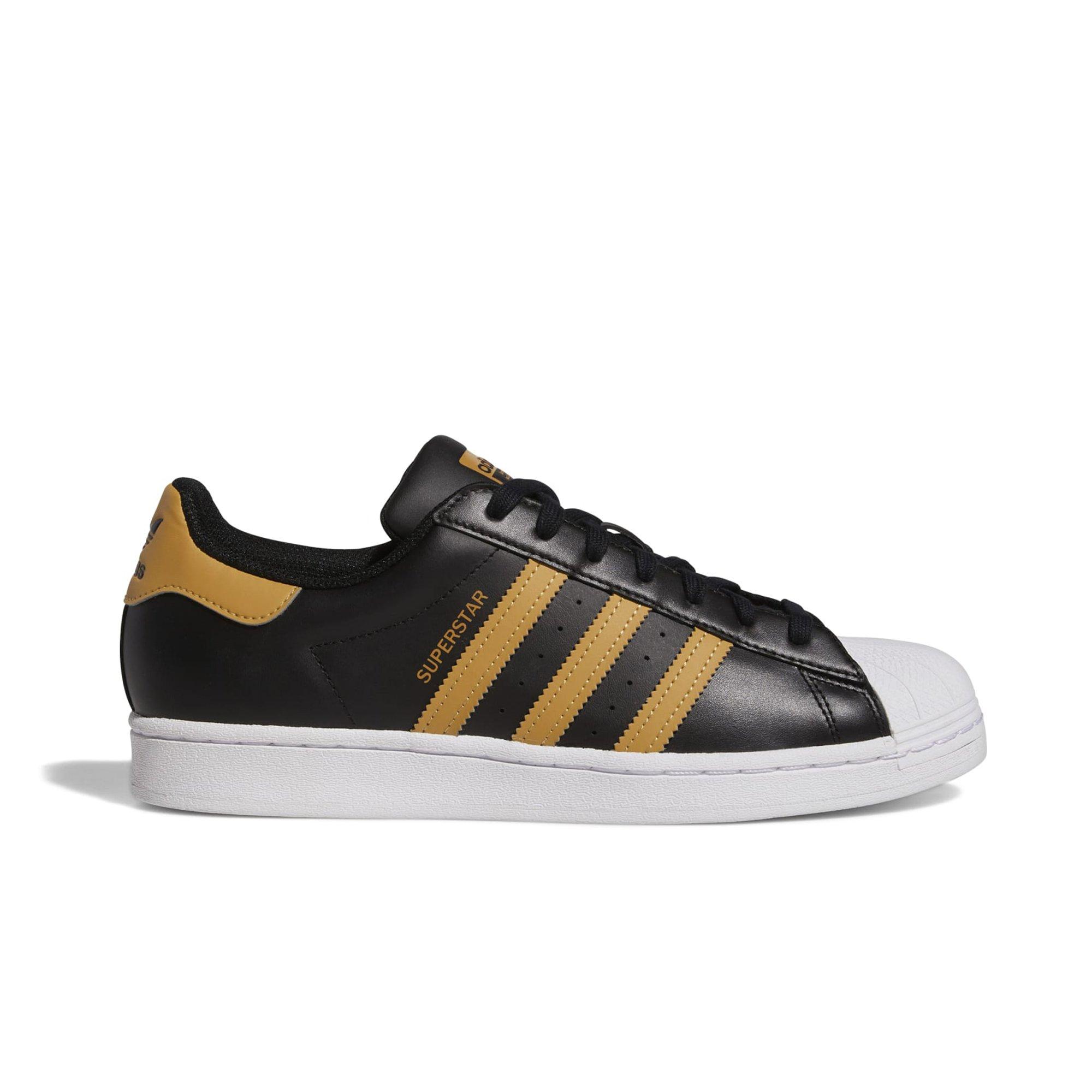 Tan and cheap black adidas